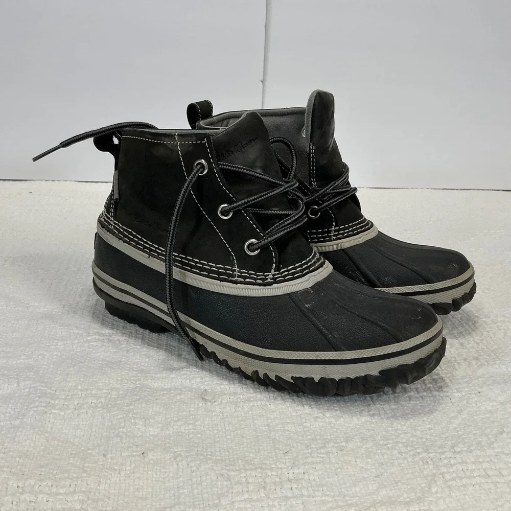 Eddie Bauer Women's Black Duck Boots‎ Waterproof Winter Snow Size 6